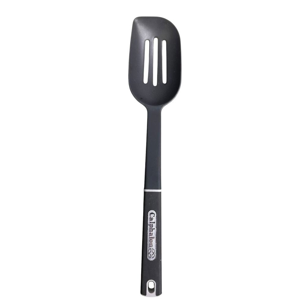 Calphalon Nylon Slotted Spoon 13” Gray Angled Kitchen Cooking Plastic